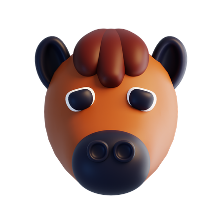 말 얼굴  3D Icon