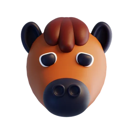 말 얼굴  3D Icon