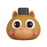 cute horse face emoji 3d