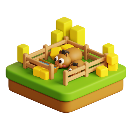 Horse Farm  3D Icon