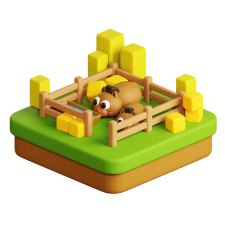 Horse Farm  3D Icon