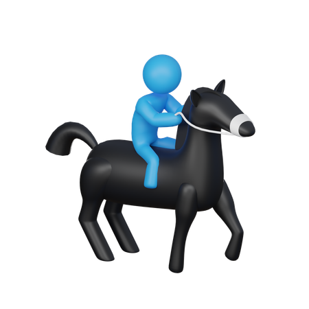 Horse racing  3D Illustration