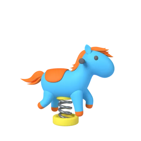 Horse Spring Rider  3D Icon