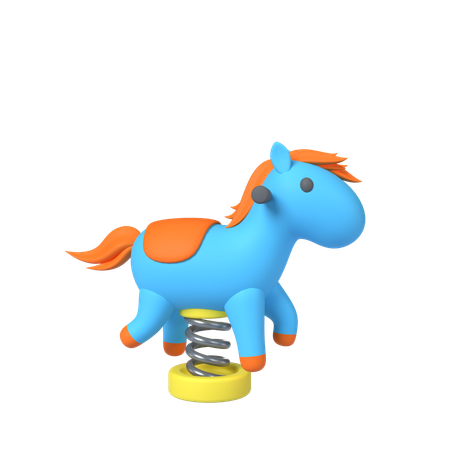 Horse Spring Rider  3D Icon