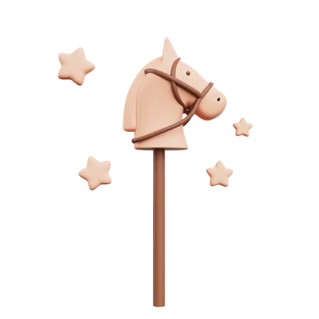Horse Stick Toy  3D Icon