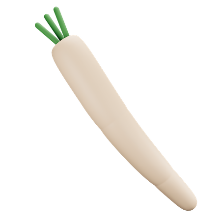 Horseradish  3D Illustration