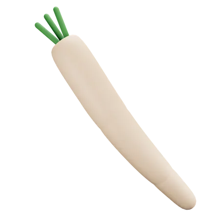 Horseradish  3D Illustration