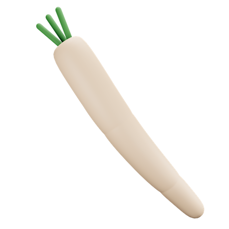 Horseradish 3D Illustration
