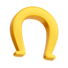 3d horse-shoe emoji