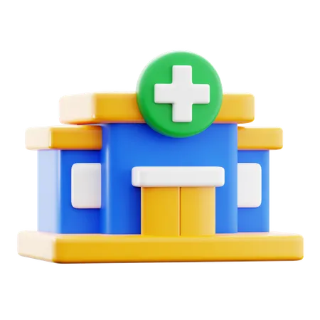 Hospital Modern Building Health Treatment Center Medical 3 D Icon Illustration Render Design 3D Icon