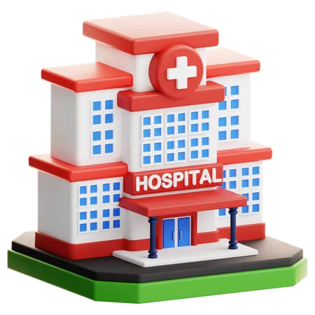 병원  3D Icon