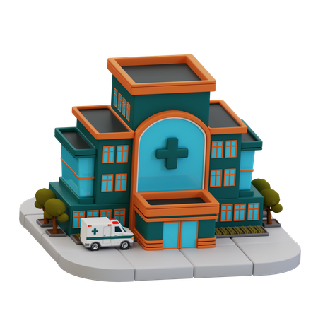 Hospital  3D Icon