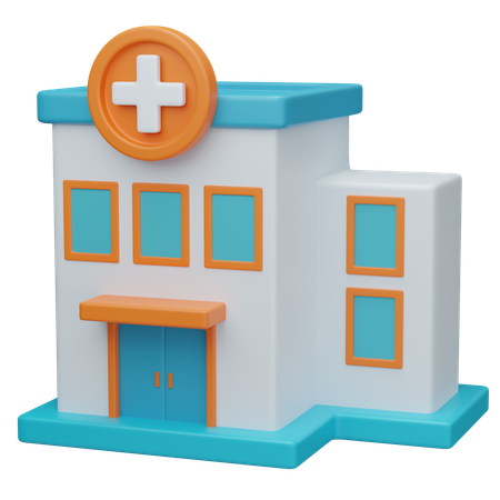 병원  3D Icon