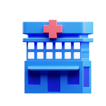 Hospital  3D Illustration