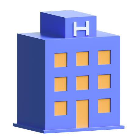 Hospital  3D Illustration