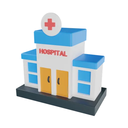 Hospital  3D Illustration