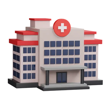 Hospital  3D Illustration