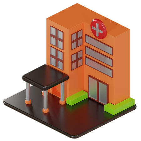 Hospital  3D Illustration