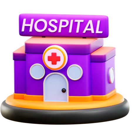 Hospital  3D Illustration