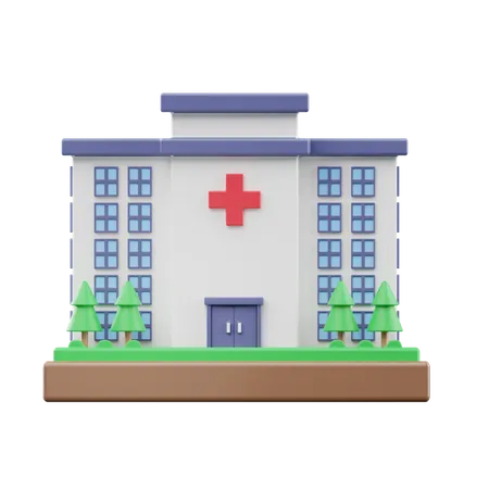 Hospital  3D Illustration