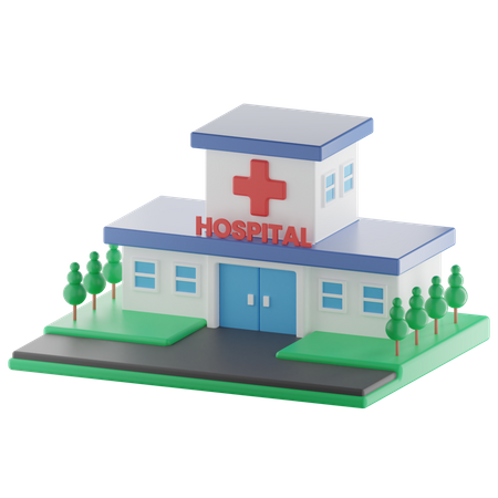 Hospital  3D Illustration