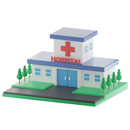 Hospital  3D Illustration