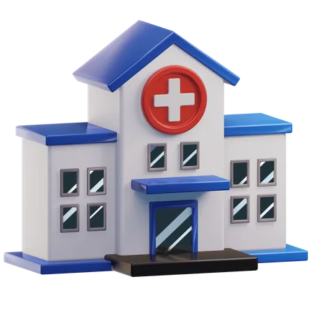 Hospital  3D Illustration