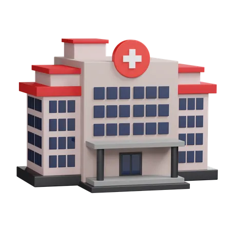 Hospital Building In Transparent Background 3 D Illustration 3D Illustration