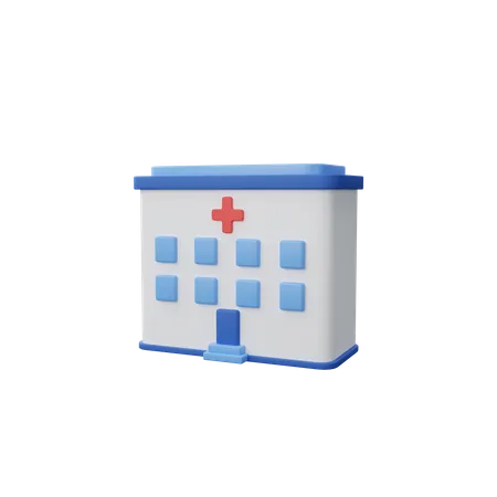 Hospital Building 3 D Render Icon 3D Icon