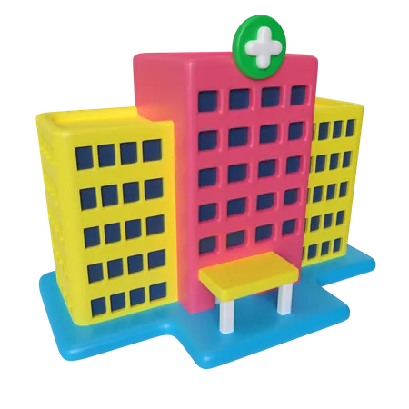 This Is A 3 D Illustration Hospital Building Icon Place For Treatment Of Health Problems 3D Illustration