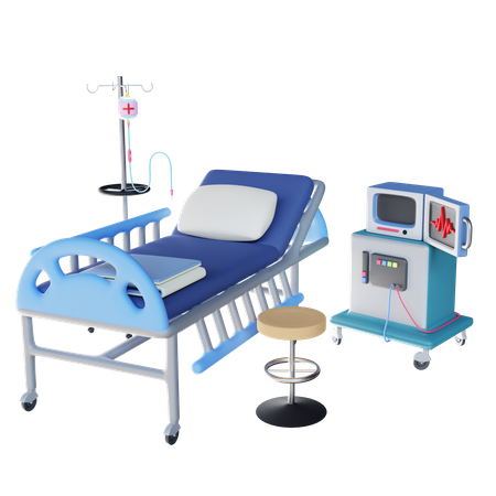 Hospital Bed  3D Illustration