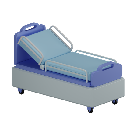 Hospital Bed 3D Illustration