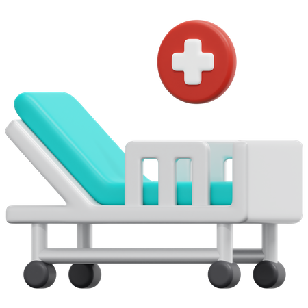 Hospital Bed 3D Icon