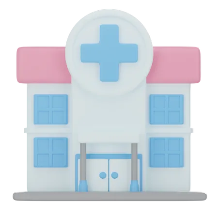 Hospital Building 3 D Icon 3D Icon