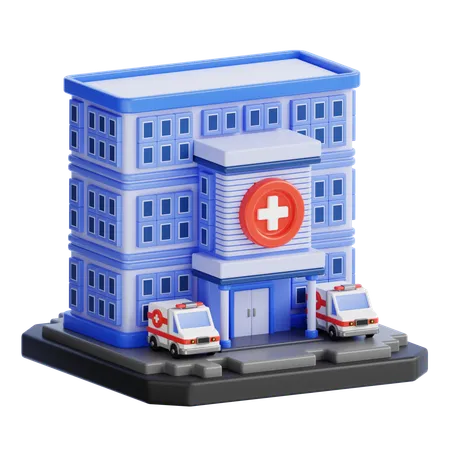 HOSPITAL BUILDING  3D Icon