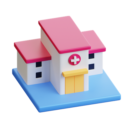 Hospital Building  3D Icon