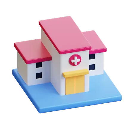Hospital Building  3D Icon