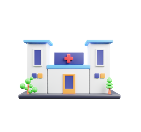 Hospital Building  3D Icon