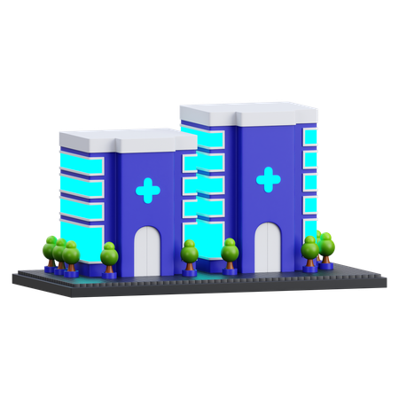 Hospital Building  3D Icon