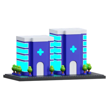 Hospital Building  3D Icon