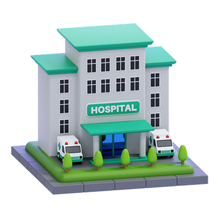 Hospital Building  3D Icon