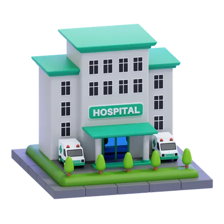 Hospital Building  3D Icon