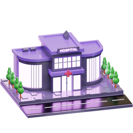 Hospital Building  3D Illustration