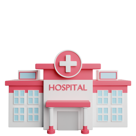 Hospital Building 3D Illustration