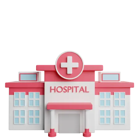 Building Hospital Medic 3D Illustration