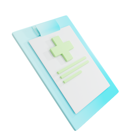 Hospital Clipboard 3D Icon