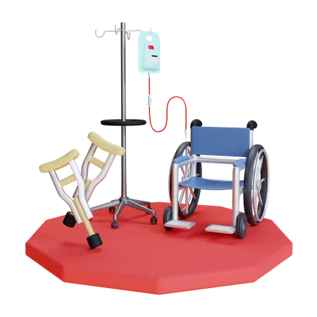 Hospital Equipment  3D Illustration