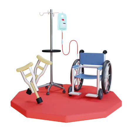 Hospital Equipment 3D Illustration