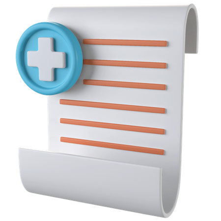 Hospital Invoice  3D Illustration