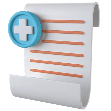 Hospital Invoice  3D Illustration